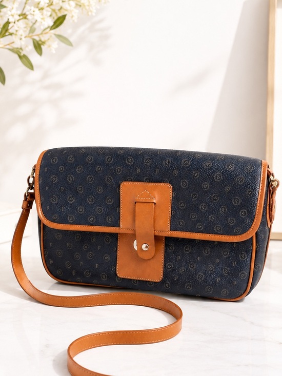 Pollini Handbags - Pollini Vintage Monogram Shoulder Bag 
Timeless European Designer Leather Piece